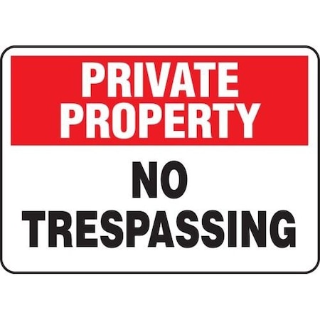 PRIVATE PROPERTY Safety Sign NO SHMATR963VP